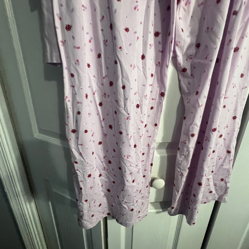 Rae Dunn Pink Pajama Set with Floral Pattern - Picture 9 of 13
